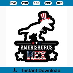amerisaurus rex svg, independence day svg, 4th of july svg, amerisaurus svg, dinosaurus svg, rex svg, park svg, patrioti