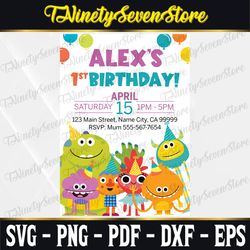 super simple songs birthday | customized super simple songs invitations | kids super simple monsters birthday party