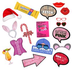 mean girls photo booth props, mean girls photo props, mean girls props, mean girls clipart, mean girls vector
