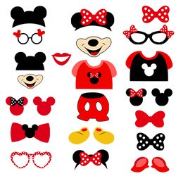 Mickey Mouse Red Photo Booth Props, Mickey Mouse Clubhouse Props, Mickey Mouse Clubhouse Photo Props, Mickey Mouse Clubh