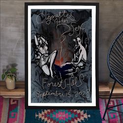 cigarettes after sex september 15 forest hills, ny event poster unframe decor