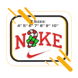 Nike embroidery design with Christmas candy