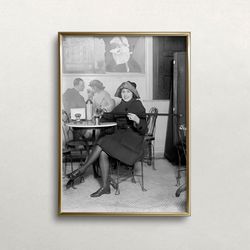 Prohibition Wall Art, Black and White Art, Vintage Wall Art, Woman Portrait, Bar Cart Decor, Hiding Booze, DIGITAL DOWNL
