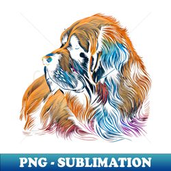 Retro Dog Design Pyrenean Mastiff Dog - Decorative Sublimation PNG File - Unleash Your Inner Rebellion