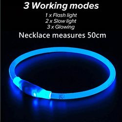 Led Dog Collar Luminous Usb Cat Dog Collar 3 Modes Led Light Glowing Loss Prevention LED Collar For Dogs Pet Dog Accesso