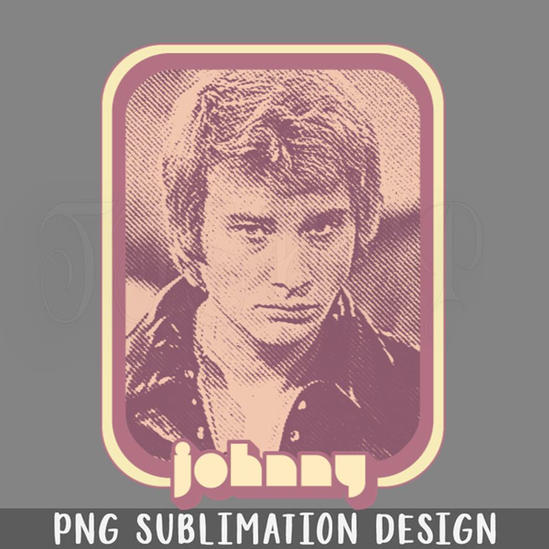 DMG228-Johnny Hallyday Retro Francophile Fan Art Design PNG Download.jpg