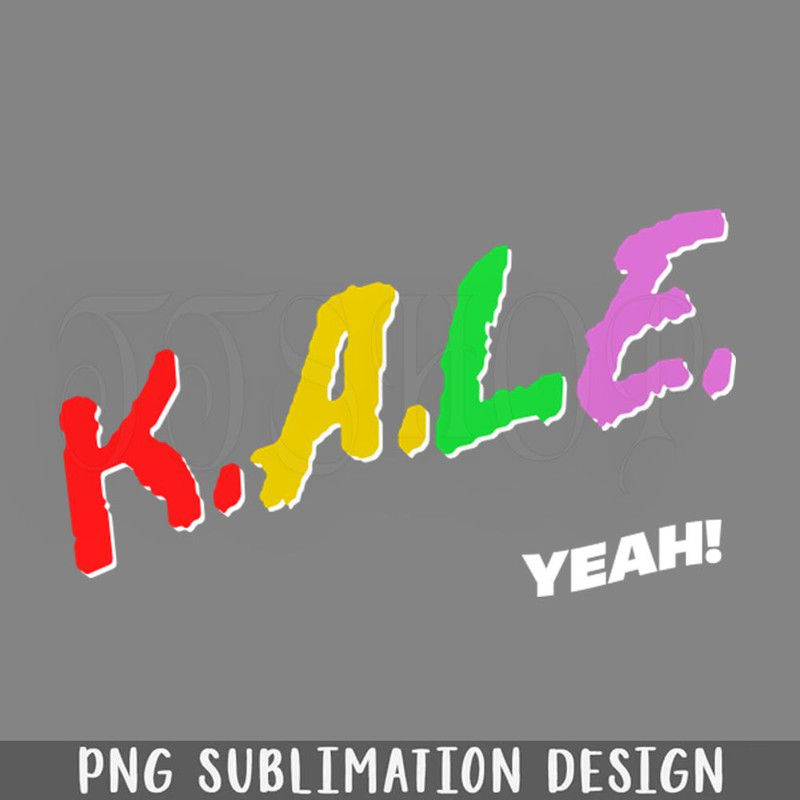 DMG340-Kale Yeah Retro 80s Style Original Veganism Design  PNG Download.jpg