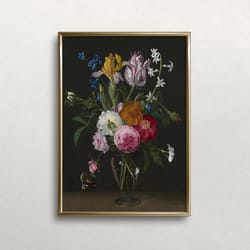 moody floral art vintage wall art dark academia print antique wall decor flowers wall art digital download printab