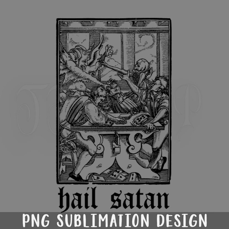 DMEE375-Hail Satan Vintage Illustration Art PNG Download.jpg