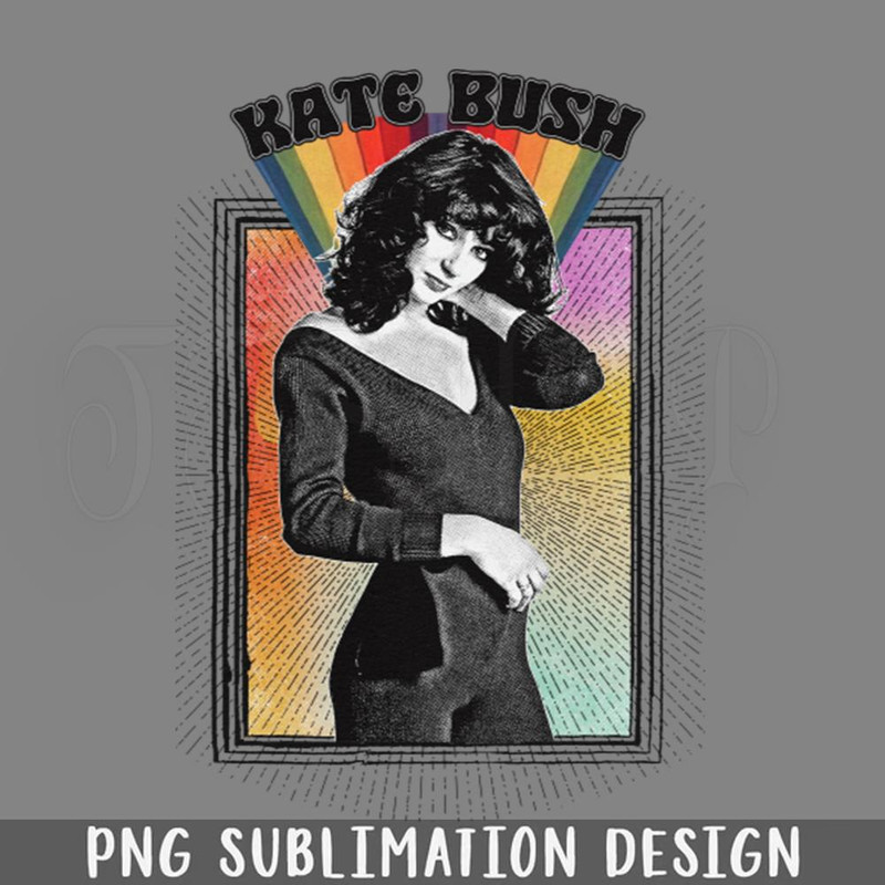 DMG366-Kate Bush Rainbow Aesthetic Fan Art Design PNG Download.jpg
