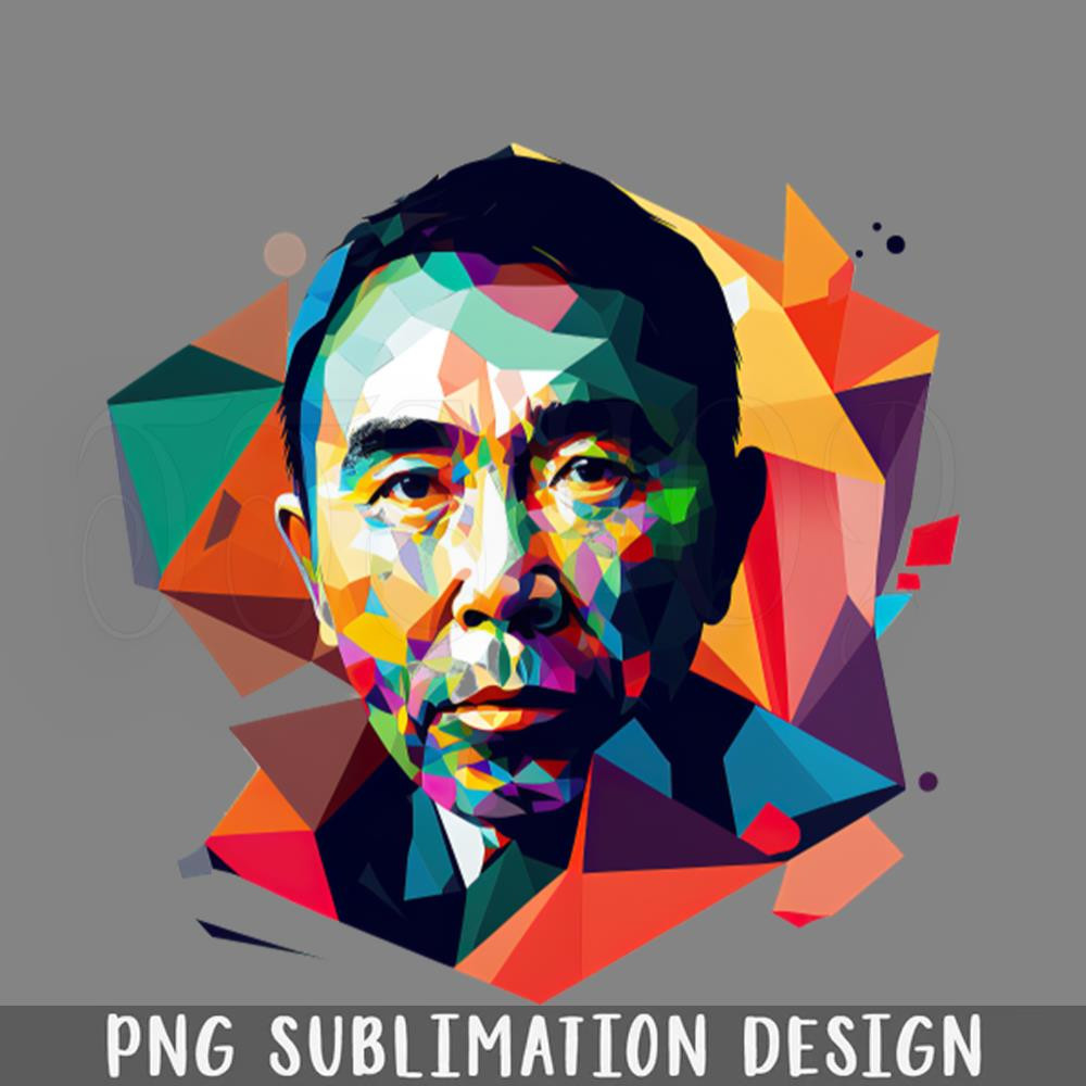 DMEE477-Haruki Murakami Retro Fan Art PNG Download.jpg