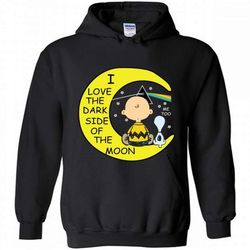 snoopy and charlie brown i love the dark side of the moon hoodie