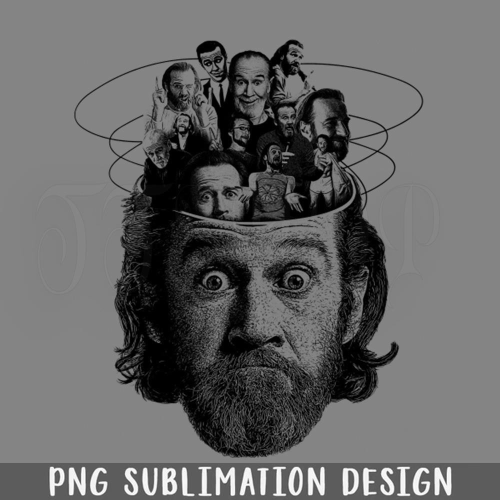 DMEE342-george carlin vintage PNG Download.jpg