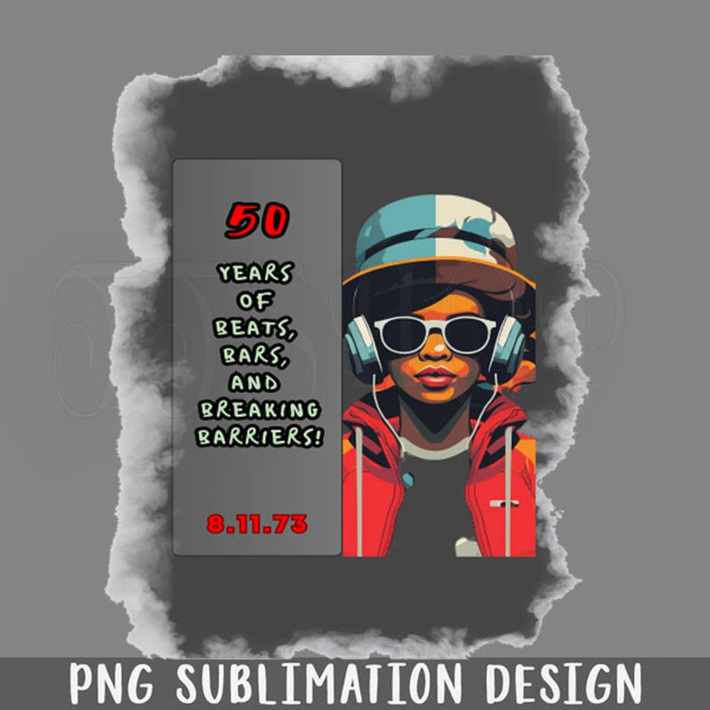DMEE438-Happy Birthday Hip Hop Honoring 50 Years of Hip Hop Culture in Style Hiphop PNG Download.jpg