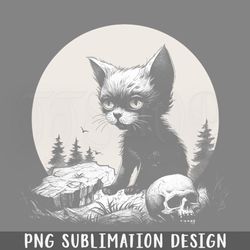 full moon skull kitty png download