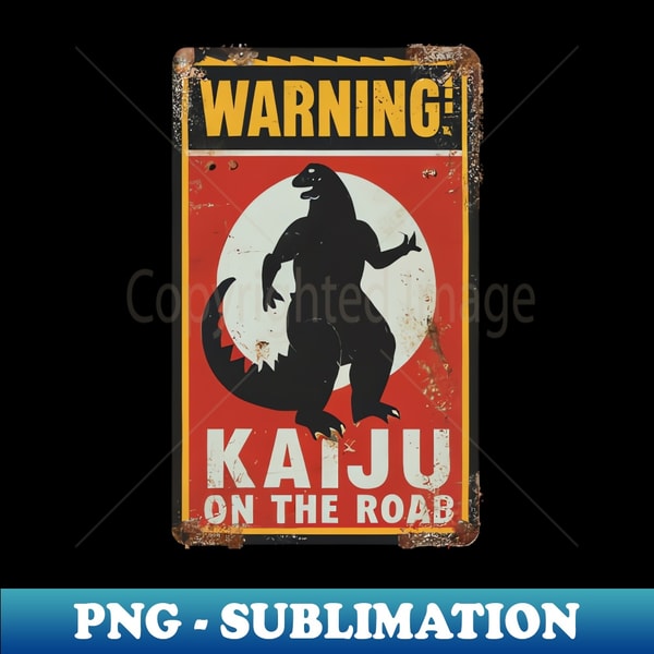 Godzilla Stop Sign Kaiju Godzilla Warning sign - Instant Sublimation Digital Do - Inspire ...
