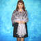 lilac hand knit warm women's scarf, pale violet Russian Orenburg shawl, Wool wrap,  Bridal stole, Gift for wife.JPG