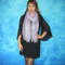 lilac hand knit warm women's scarf, pale violet Russian Orenburg shawl, Wool wrap,  Bridal stole, Gift for girlfriend.JPG