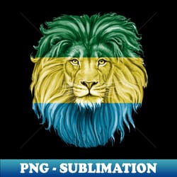 gabon flag - lion flag of gabon - high-resolution png sublimation file - stunning sublimation graphics