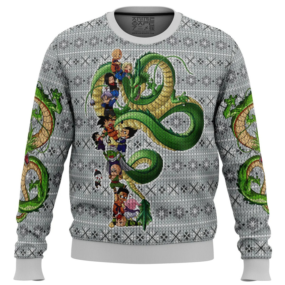 Dragonball Z Play with the Dragon All Over Print Hoodie 3D Zip Hoodie 3D Ugly Christmas Sweater 3D Fleece Hoodie
