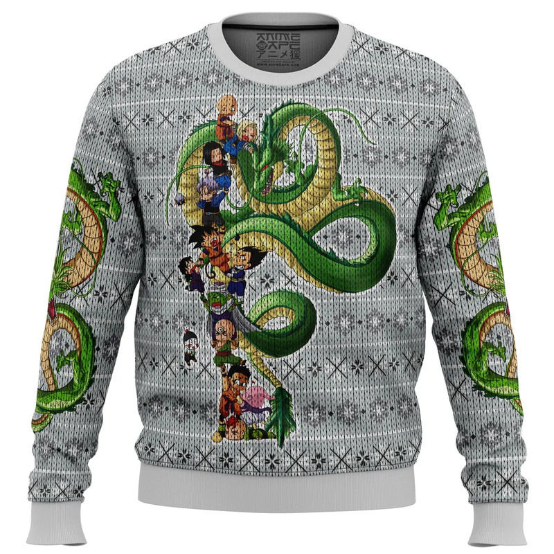 Dragonball Z Play with the Dragon All Over Print Hoodie 3D Zip Hoodie 3D Ugly Christmas Sweater 3D Fleece Hoodie