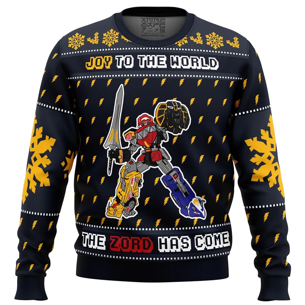 The Zord Has Come Power Rangers All Over Print Hoodie 3D Zip Hoodie 3D Ugly Christmas Sweater 3D Fleece Hoodie