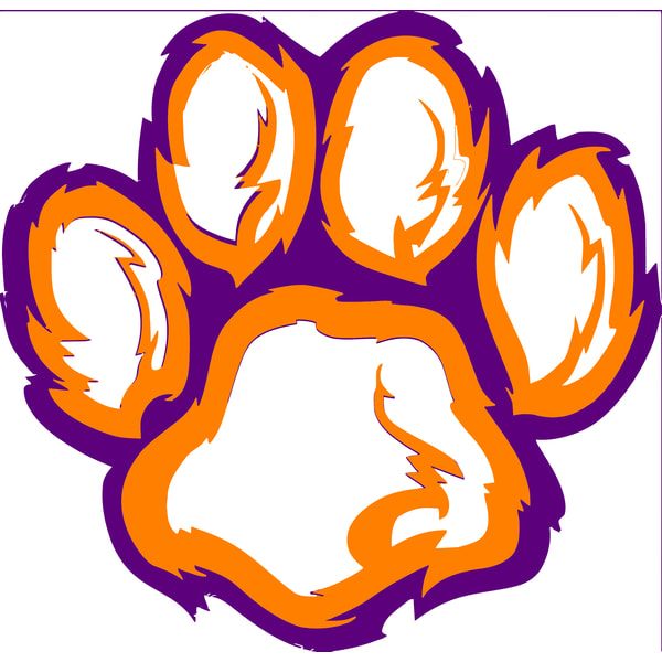 Clemson Beanie Clemson Tigers Paw Print Patch - Iron On, 2.5 Inch, Orange & Purple, College Logo Clemson Sweatshirt - Foto 9