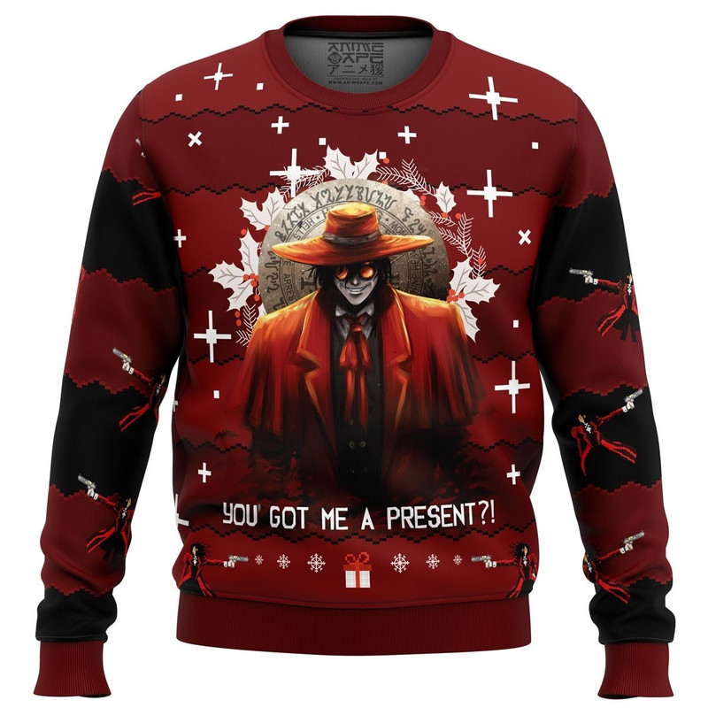 Alucard Hellsing All Over Print Hoodie 3D Zip Hoodie 3D Ugly Christmas Sweater 3D Fleece Hoodie