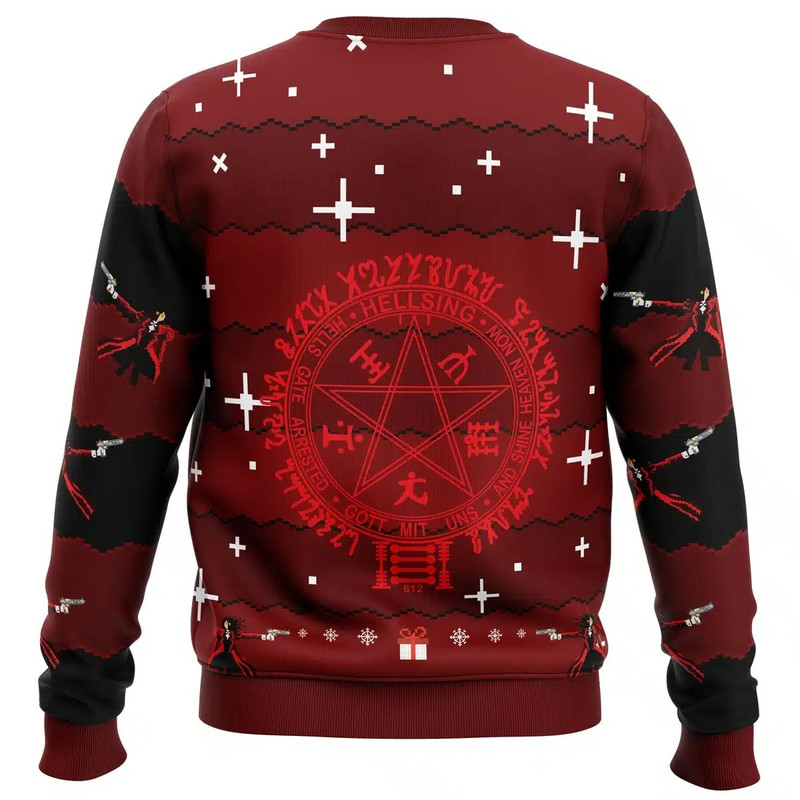 Alucard Hellsing All Over Print Hoodie 3D Zip Hoodie 3D Ugly Christmas Sweater 3D Fleece Hoodie