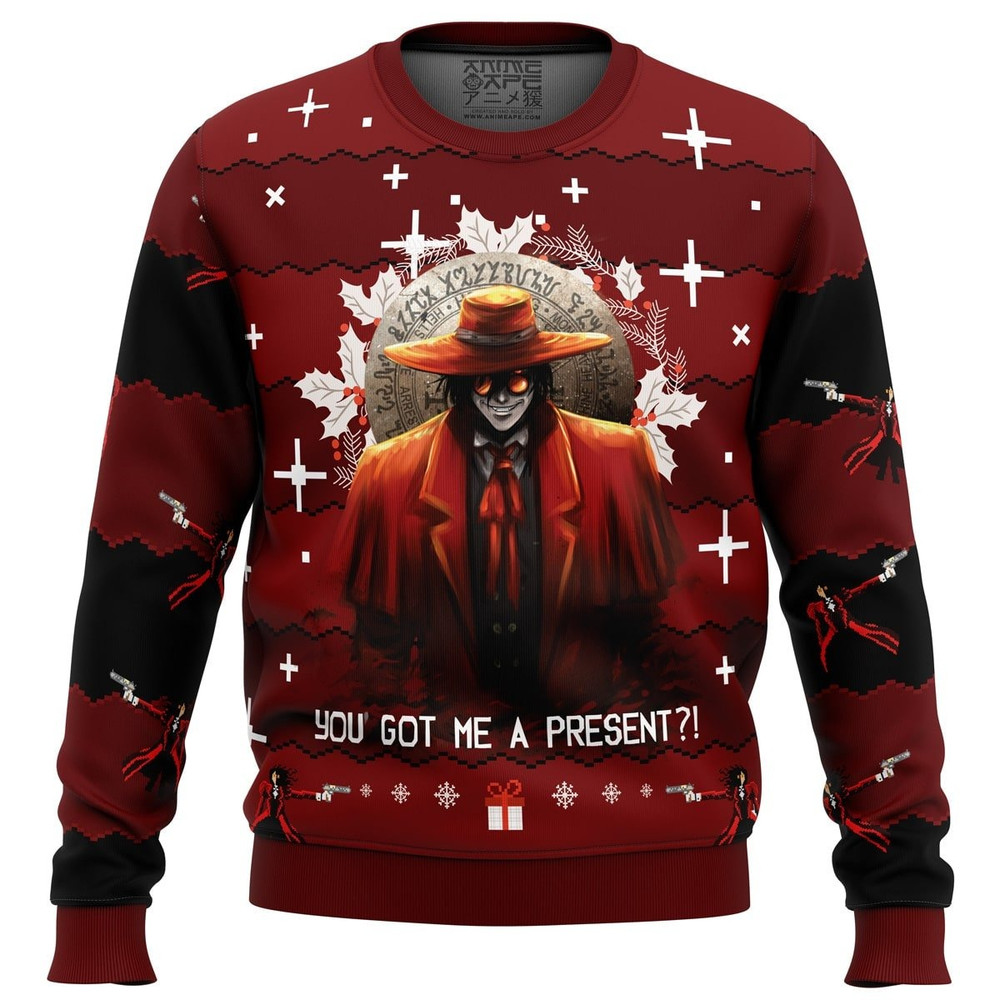 Alucard Hellsing All Over Print Hoodie 3D Zip Hoodie 3D Ugly Christmas Sweater 3D Fleece Hoodie