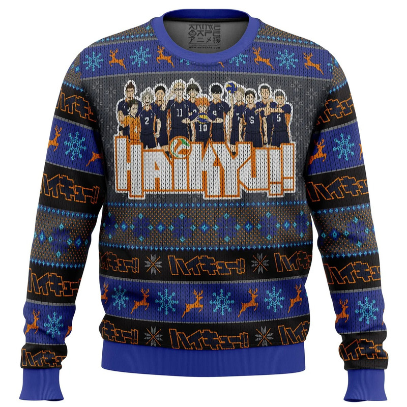 Karasuno High Haikyuu All Over Print Hoodie 3D Zip Hoodie 3D Ugly Christmas Sweater 3D Fleece Hoodie