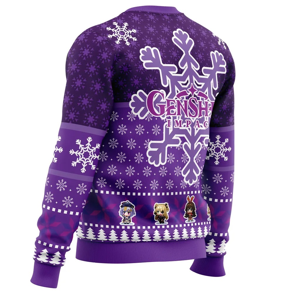 Christmas Quest Genshin Impact All Over Print Hoodie 3D Zip Hoodie 3D Ugly Christmas Sweater 3D Fleece Hoodie