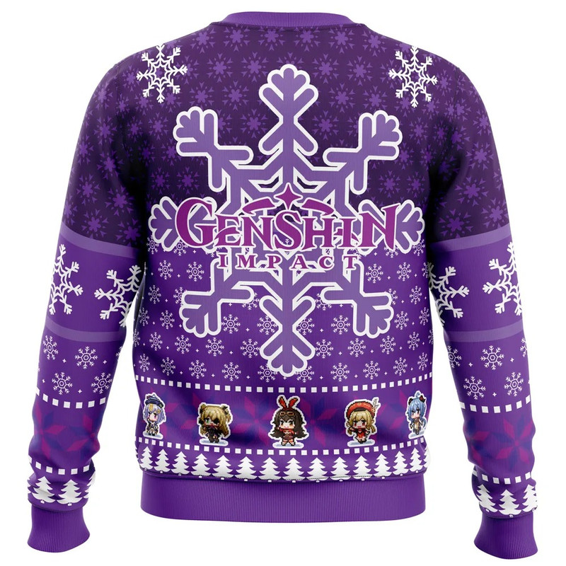 Christmas Quest Genshin Impact All Over Print Hoodie 3D Zip Hoodie 3D Ugly Christmas Sweater 3D Fleece Hoodie