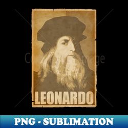 Leonardo Da Vinci Propaganda Poster Pop Art - Digital Sublimation Download File - Perfect for Creative Projects