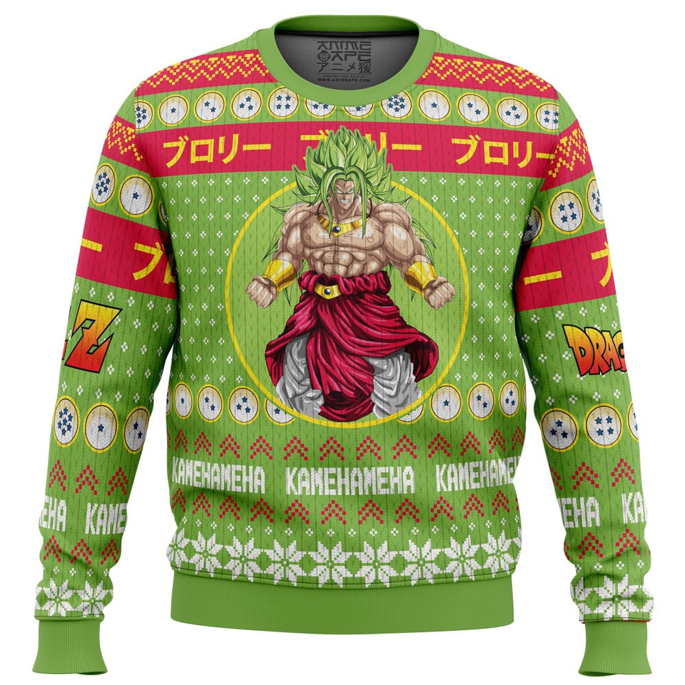 Christmas Broly Dragon Ball Z All Over Print Hoodie 3D Zip Hoodie 3D Ugly Christmas Sweater 3D Fleece Hoodie