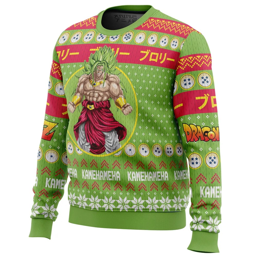 Christmas Broly Dragon Ball Z All Over Print Hoodie 3D Zip Hoodie 3D Ugly Christmas Sweater 3D Fleece Hoodie