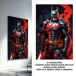 Batman portrait AI-Generated photos for posters, photos for print big size