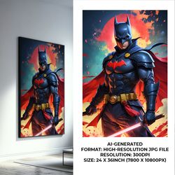 Batman Ninja portrait AI-Generated photos for posters, photos for print big size