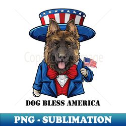German Shepherd Dog Bless America - Trendy Sublimation Digital Download - Transform Your Sublimation Creations