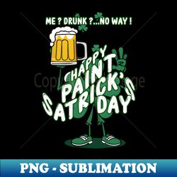 Drunk Saint Patricks Day Shamrock - Decorative Sublimation PNG File - Fashionable and Fearless