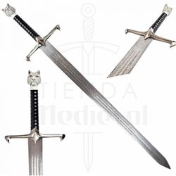 longclaw sword of jon snow damascus with leather sheath