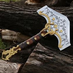 viking's thor hammer powerful mjolnir hammer for god of war ragnarok kartos, christmas gift for him, personalized birthd