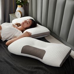 cervical orthopedic neck pillow help sleep and protect the pillow neck household soybean fiber spa massage pillow for