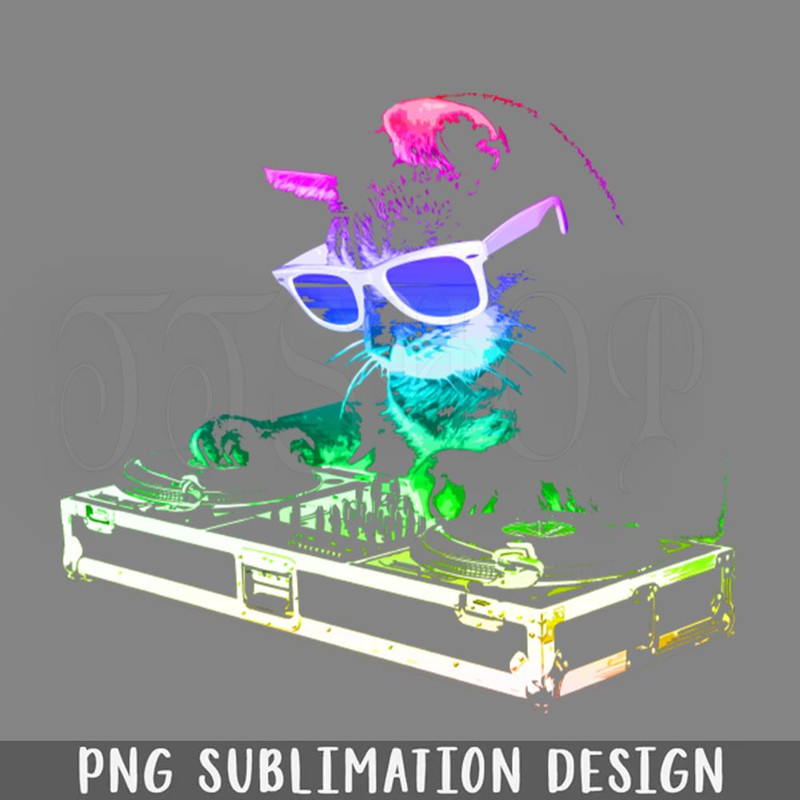 DMEE845-HOUSE CAT Rainbow DJ Kitty PNG Download.jpg