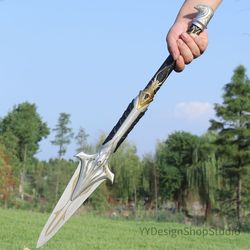 ac odyssey, spear of leonidas,1/1 metal prop, cosplay leonidas, a gift to him,highly restore props