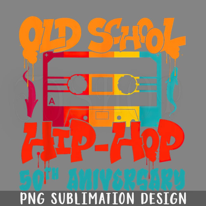 DMEE707-Hip Hop 50 Years of Old School raffiti Cassette Old School Hiphop PNG Download.jpg