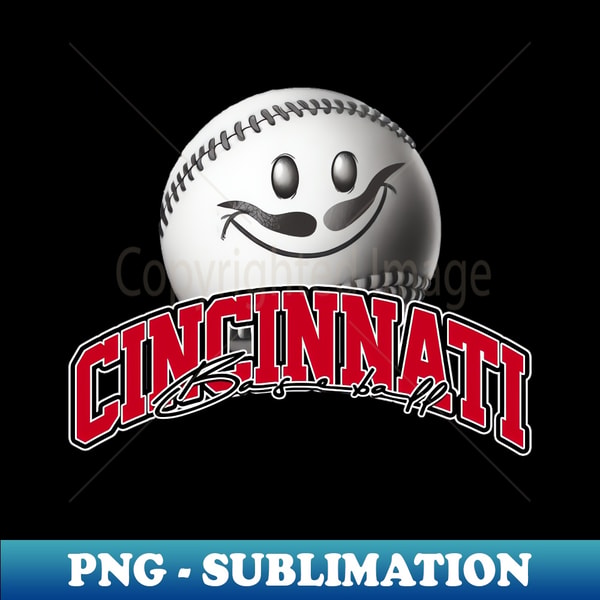 Cincinnati Baseball Lettering Cincinnati Baseball - Mascot - PNG Transparent Sublimation F - Inspire ...