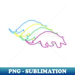 anteater 80s neon - modern sublimation png file - revolutionize your designs