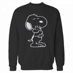 snoopy dog peanuts charlie brown hug wsn96 sweatshirt