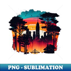 City of new york landscape - PNG Transparent Digital Download File for Sublimation - Spice Up Your Sublimation Projects